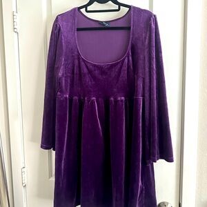 ModCloth Not Your Babydoll Anymore Mini Dress - Purple XL